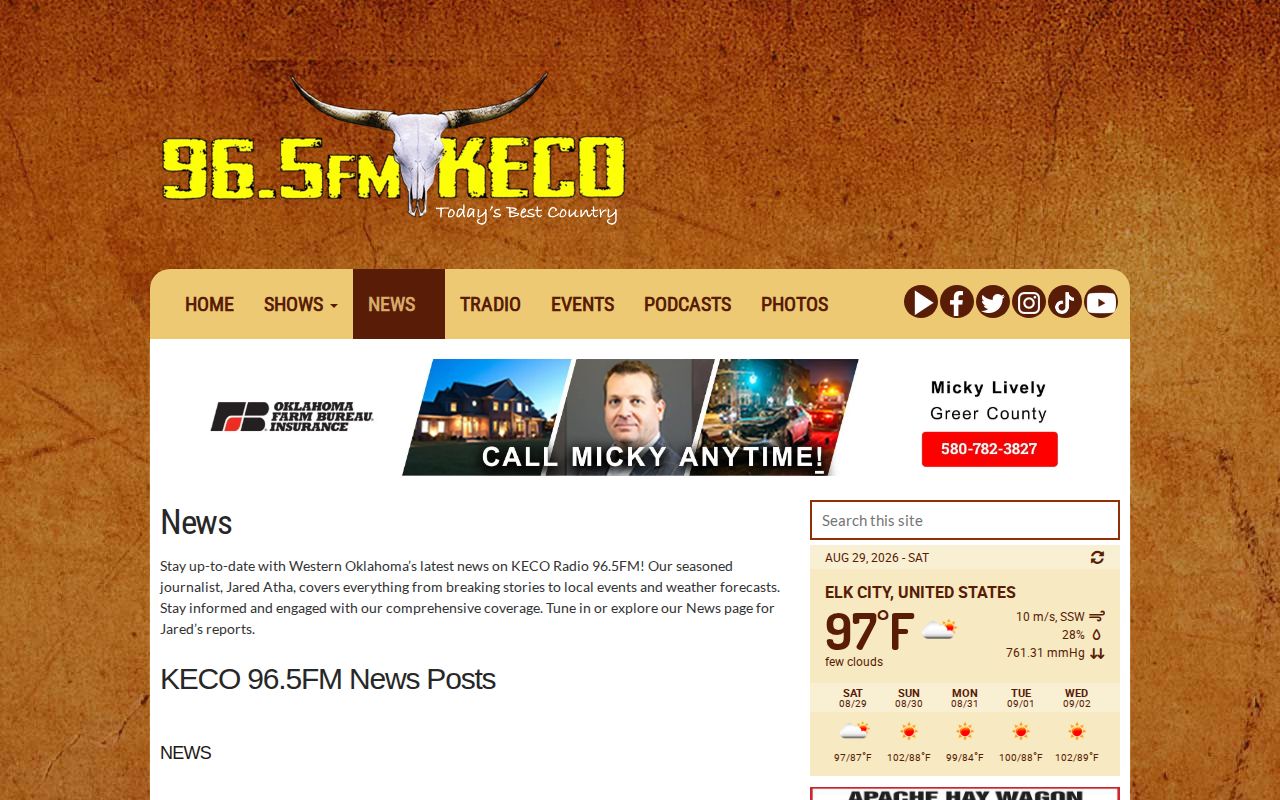 Custer County KECO local radio crime-news coverage